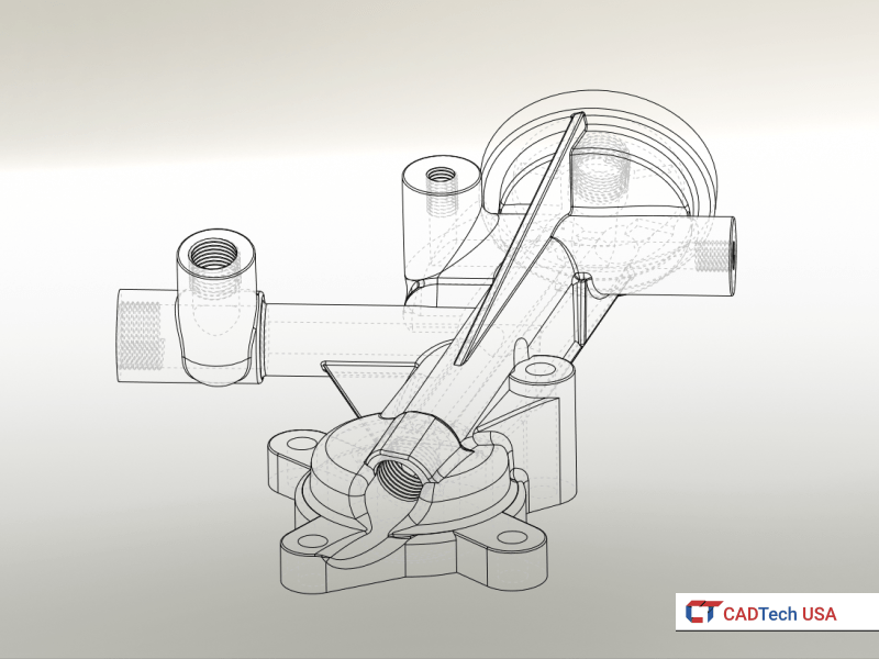 Scanned mesh imported into Solidworks for reverse engineering