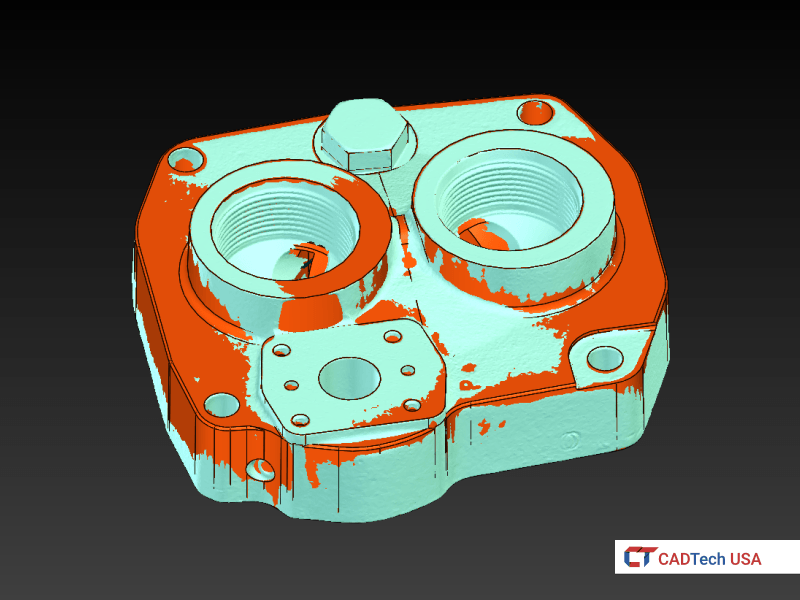 Mesh overlaid on Model in Solidworks