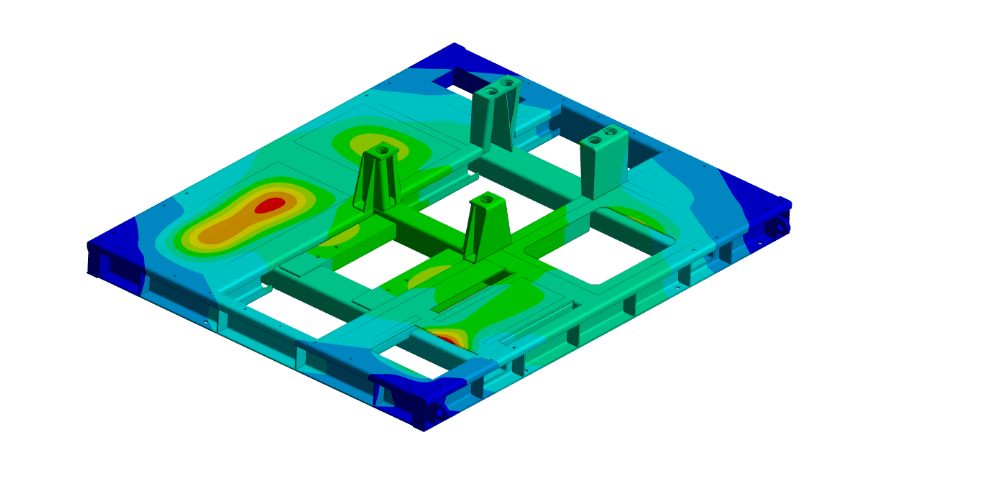 Mesh overlaid on CAD model for inspection (FAI)
