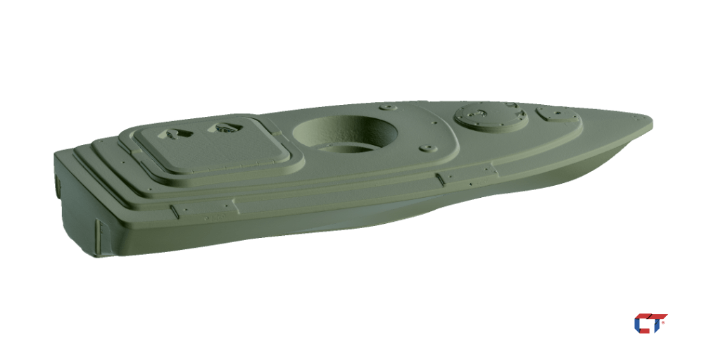 Orthotic designed using scanned mesh of hand as a refernce